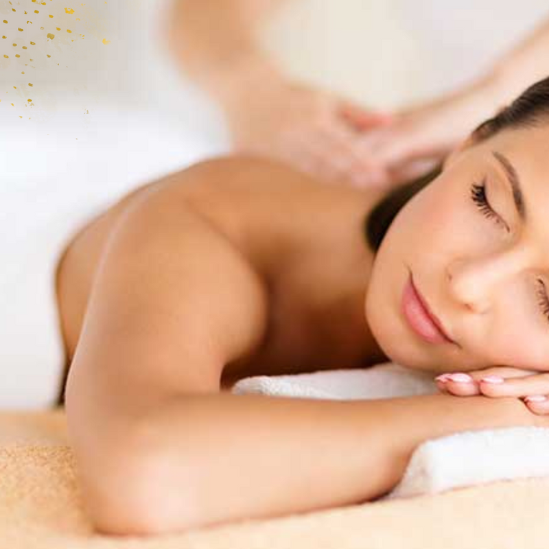 Masaje de 50 min. • Aromaterapia • Exfoliación de espalda • Sauna o terma • Copa de vino y merienda