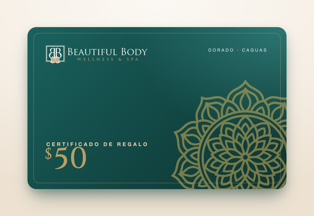 Certificado de regalo Beautiful Body $50