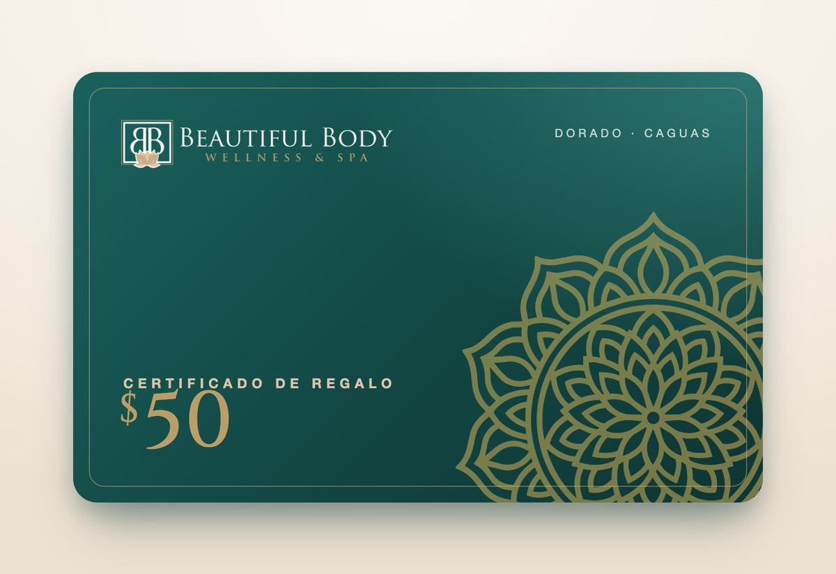 Certificado de regalo Beautiful Body $50