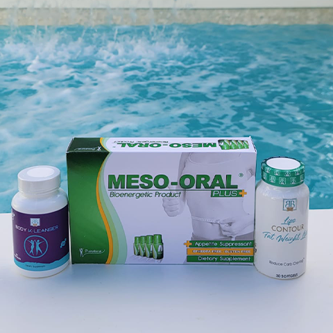 Meso Oral Plus + Body K-leanser + Lipo Contour Fat Weight Loss (coco)